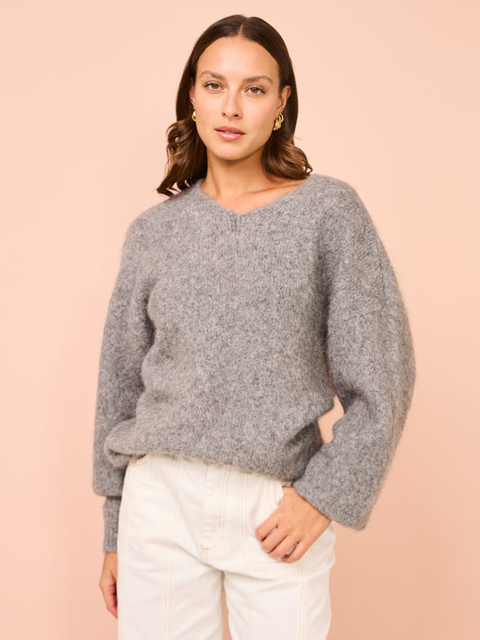 Friends with Frank The Alexandra Knit in Grey Marle