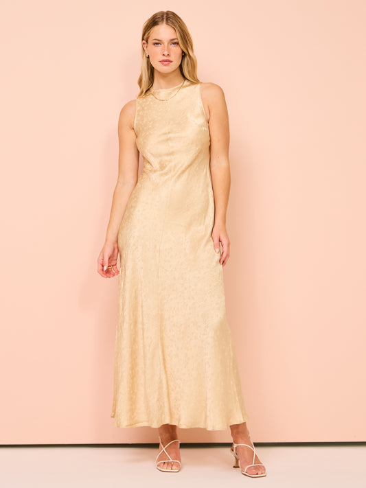 Friends with Frank Camille Dress in Butter Jacquard