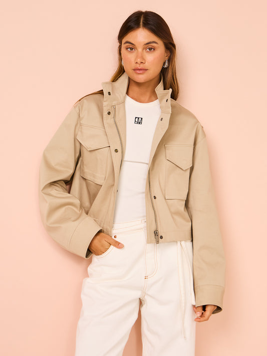 Friends with Frank The Esther Cropped Trench in Walnut