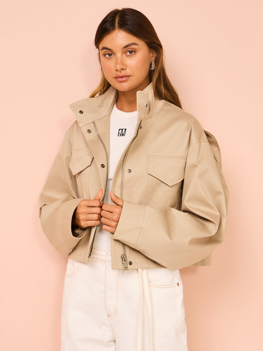 Friends with Frank The Esther Cropped Trench in Walnut