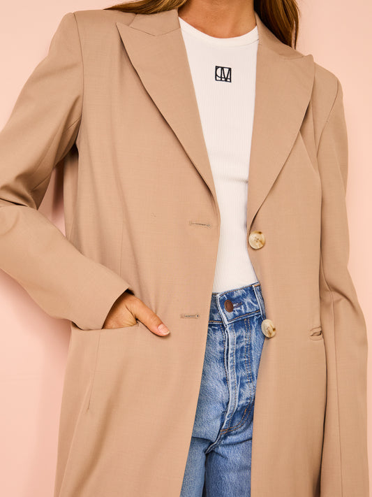 Friends with Frank The Margot Blazer Coat in Porcini