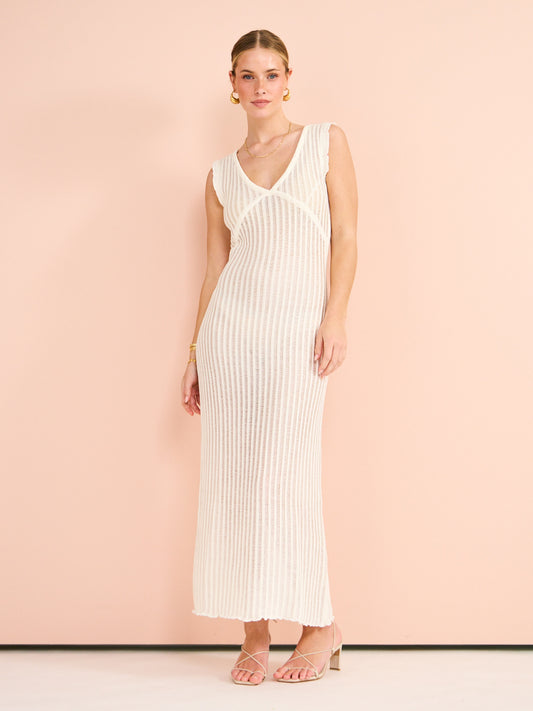 Isabelle Quinn Harlow Maxi Dress in Ivory