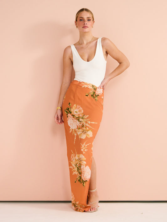 Isabelle Quinn Rosemary Maxi Skirt in Magnolia