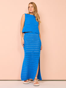 Kinney Laura Crochet Skirt in Blue