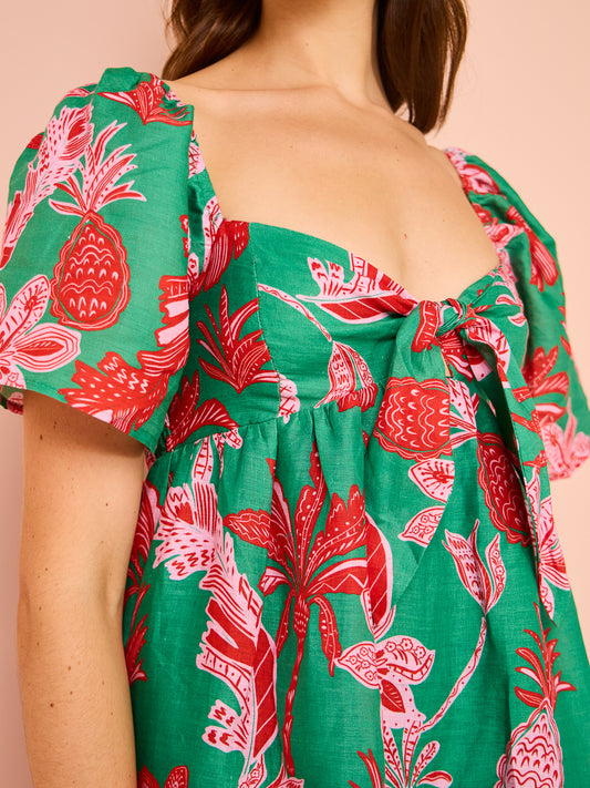 Ownley Ella Mini Dress in Pineapple Print