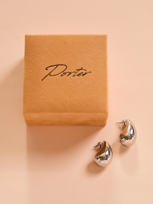 Porter Blob Earrings in Silver