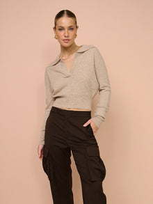 Romy Collared Sweater in Earth