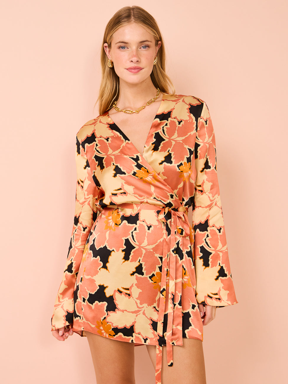 Shona joy wrap deals mini dress