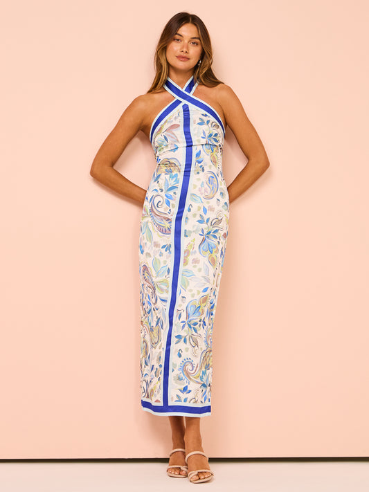Significant Other Polly Midi Dress in Watercolour Paisley