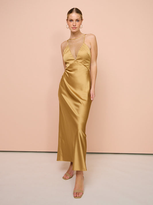 Significant Other Elodie Maxi Dress in Gold