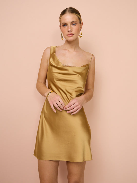 Significant Other Elodie Mini Dress in Gold