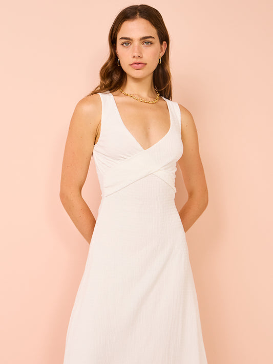 Sovere Unexpect Midi Dress in White