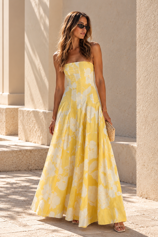 By Nicola Camille Maxi Dress in Amarilla Flor