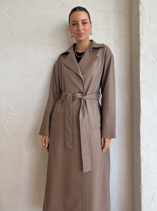 Elka Collective Bamford Trench in Taupe
