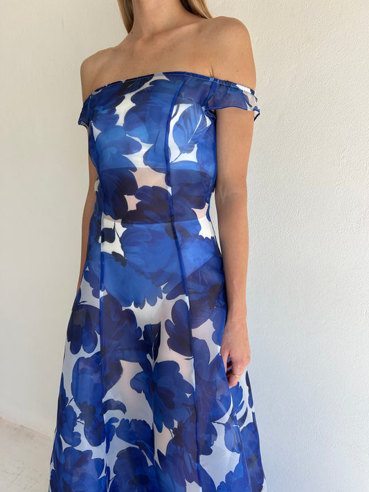By Nicola Clementine Maxi Dress in Blue Petal