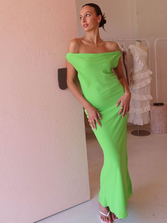 One Of Others Laine Dress in Vivid Green