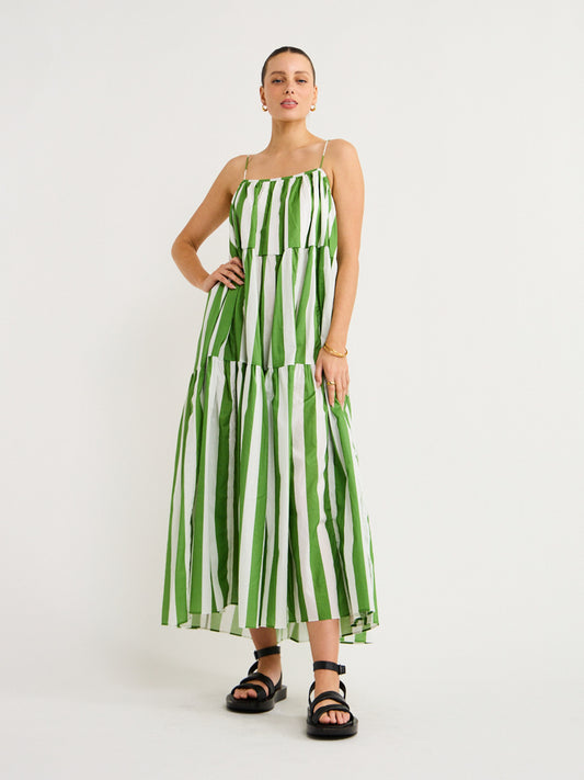 Kinney Sunday Billow Dress in Amalfi Stripe