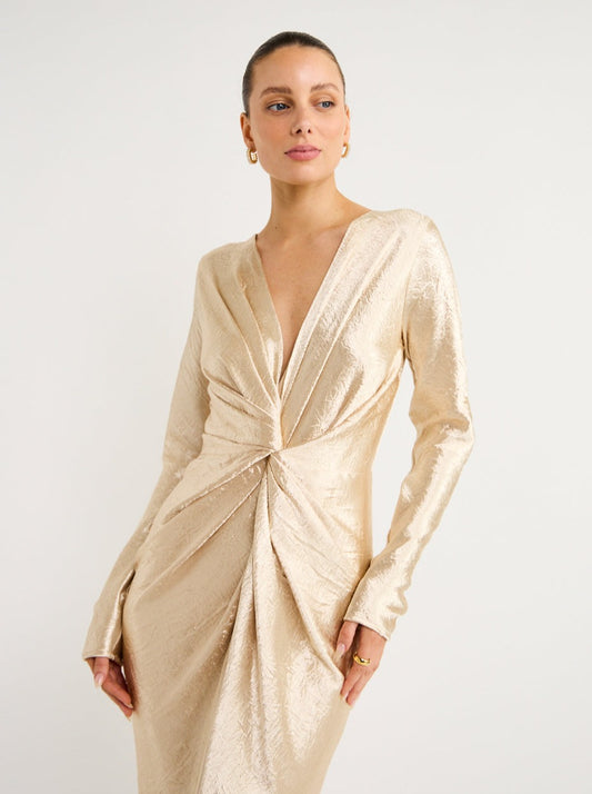One Fell Swoop Gaea Gown in Buttermilk Gold