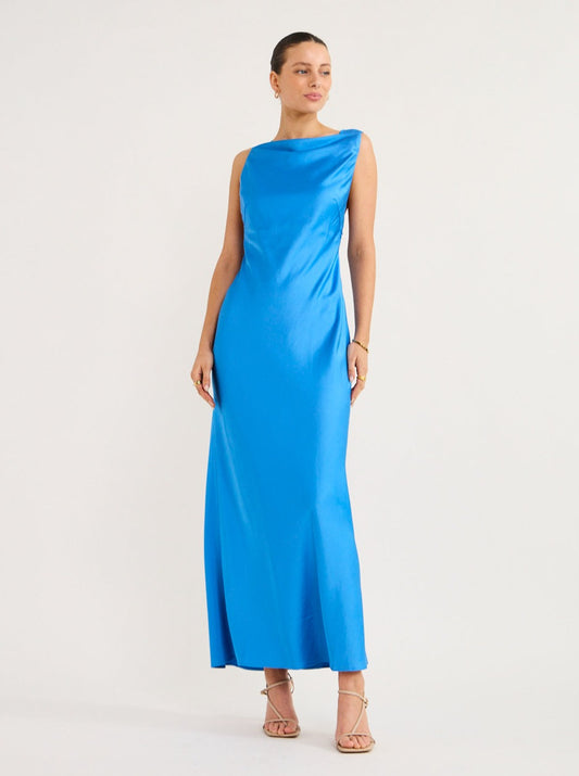 Significant Other Lara Backless Dress in Azure Blue Coco & Lola Significant Other Lara Backless Dress in Azure Blue Coco & Lola