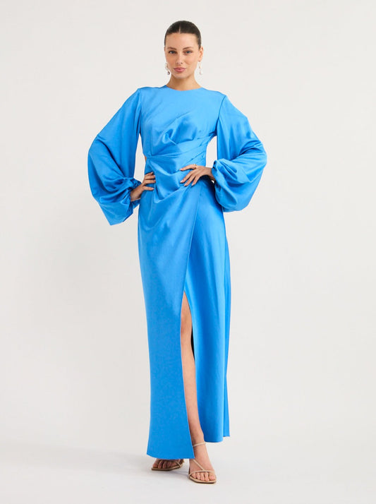 Significant Other Lara Long Sleeve Dress in Azure Blue