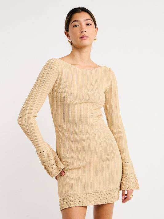 Significant Other Abby Mini Dress in Biscuit