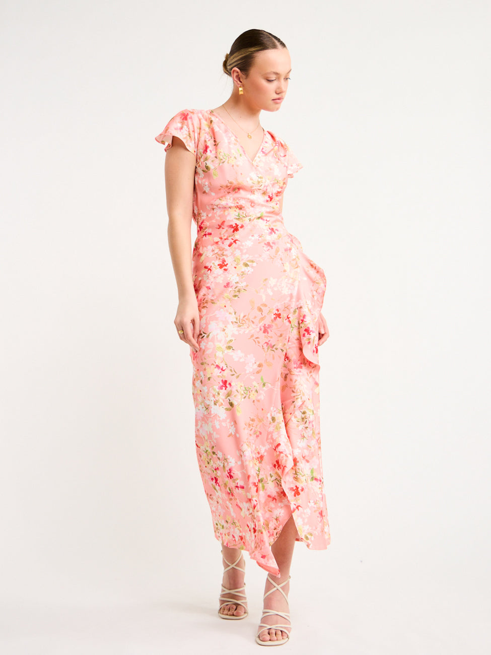 Sofia The Label Bloom Wrap Dress in Pink Blossom – Coco & Lola