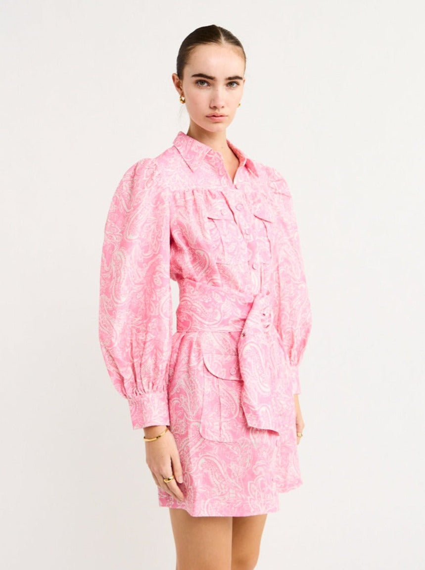 Isabella Dress in Pink Paisley – Coco & Lola