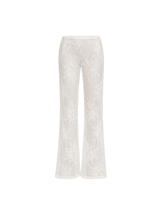 Arley Lola Lace Pant in Ivory