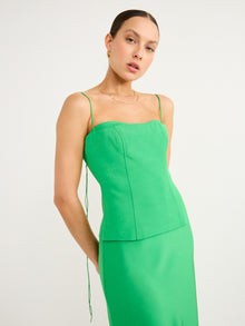 Viktoria & Woods Saxophone Top in Kelly Green