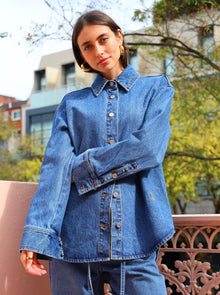 Camilla and Marc Dalton Denim Shirt in Classic Blue