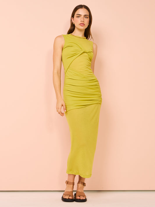 Third Form Wind Through Tank Dress in Lime