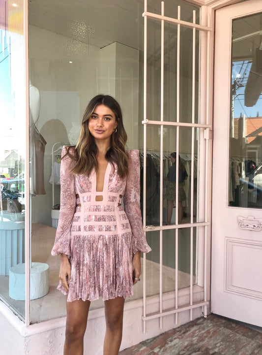 Thurley Il Mare Mini Dress in Seagarden Dusty Coral