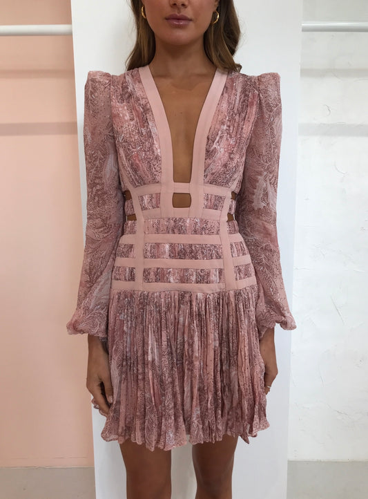 Thurley Il Mare Mini Dress in Seagarden Dusty Coral