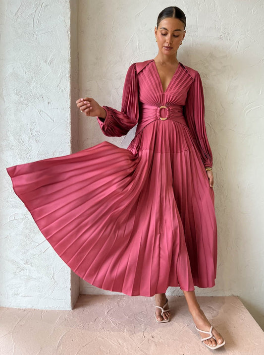 Acler Oakfield Dress in Dusty Rose
