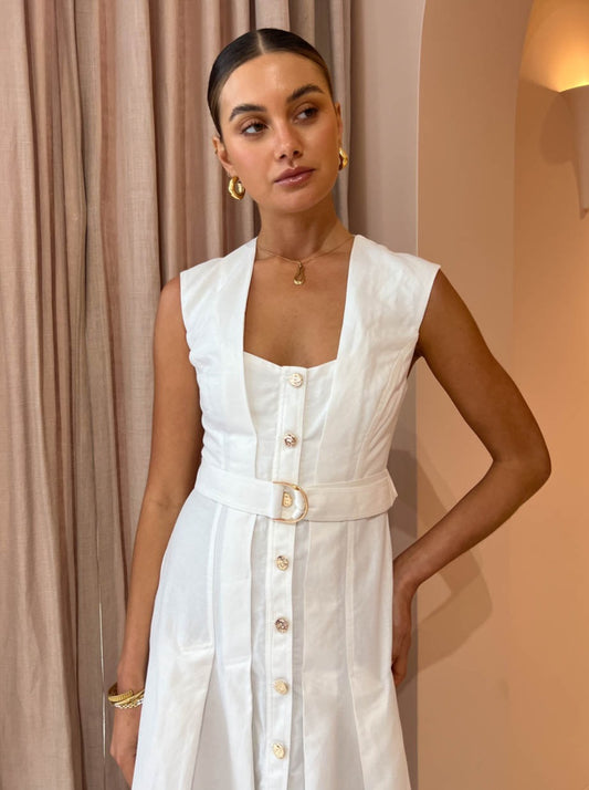 Acler Flaxton Dress in Ivory