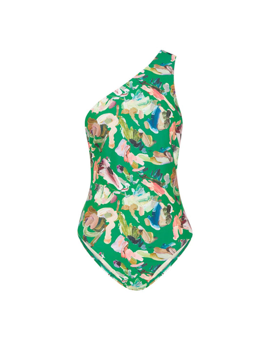 Alemais Arlo One Shoulder One Piece in Forrest