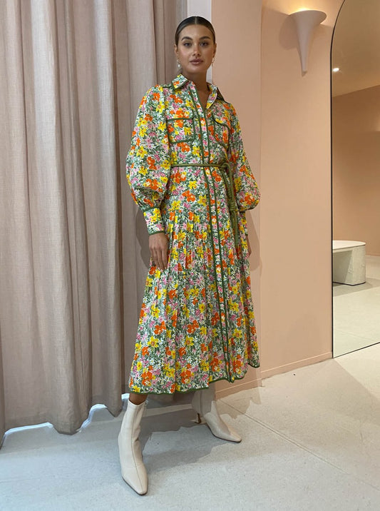 Alemais Cabana Midi Shirtdress in Multi