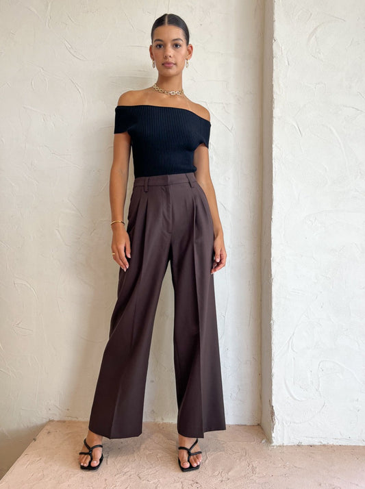 Assembly Label Maeve Suit Trouser in Cocoa