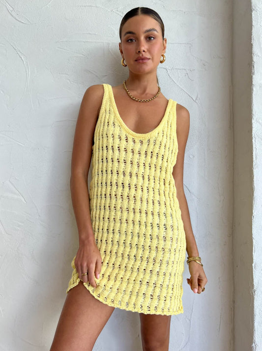Blanca Kendall Mini Dress in Lemon