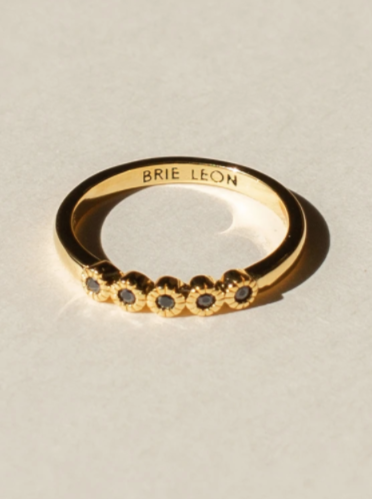 Brie Leon 925 Redondo Ring in Black/Gold