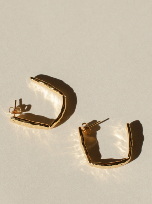 Brie Leon Frida Stud Hoop Earrings in Gold