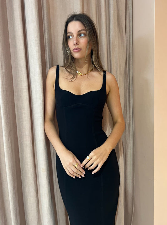 Bec and Bridge Zoey Midi Dress in Black