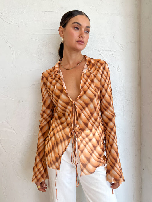 Bec and Bridge Floria Blouse in Golden Hour Check