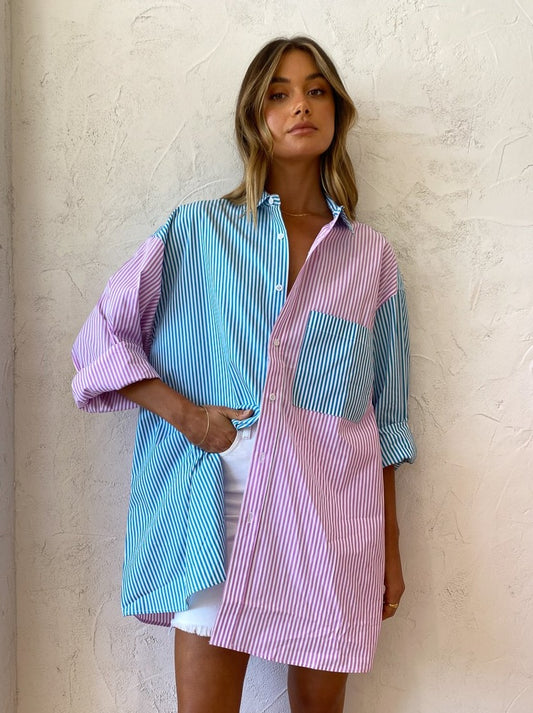 Blanca Benny Shirt in Aqua