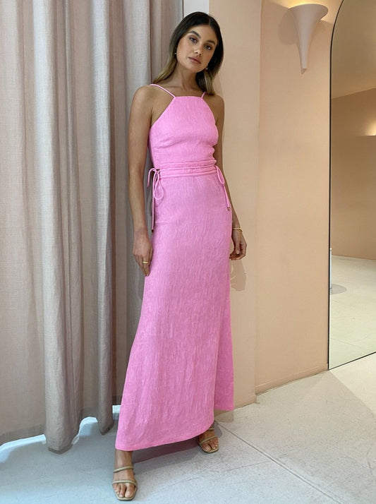 By Nicola Estelle Pleated Top in Pink Grapefruit