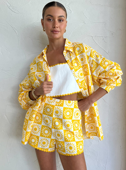 By Nicola Wavy Oversized Shirt in Small Sol