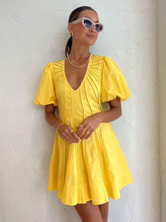 By Nicola Sea Loving S/S Mini Dress in Pineapple