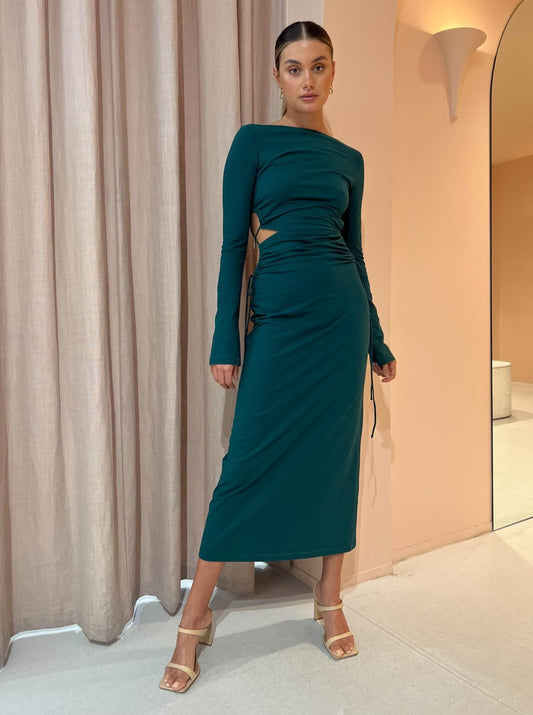 Camilla and Marc Alexandre Dress in Emerald Green