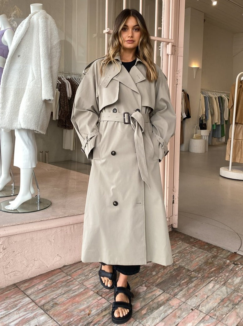 Camilla and Marc Nelle Trench in Sage Coco Lola