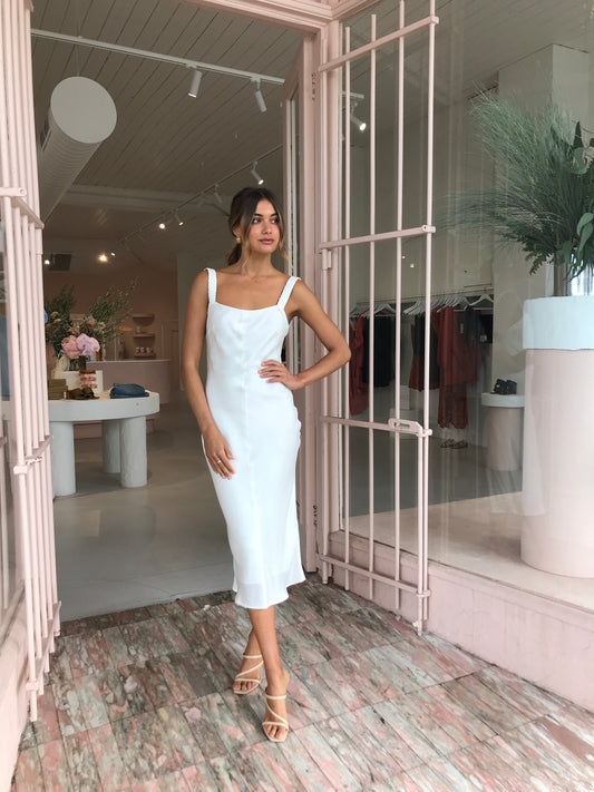 By Nicola Allure Midi Dress in White